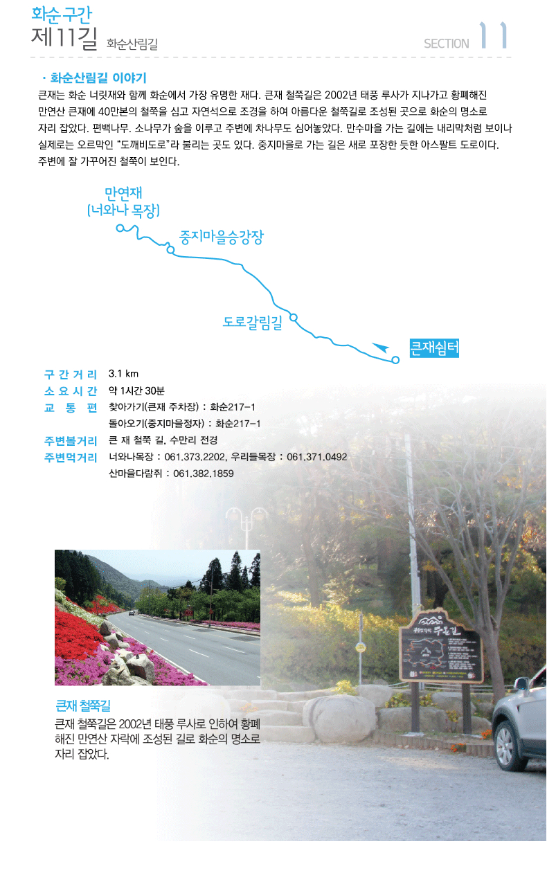 ��11�� ȭ���긲�� , �����Ÿ�:3.1km, �ҿ�ð�:1�ð� 30��, ������:ã�ư���(ū�� ������) : ȭ��217-1 & ���ƿ���(������������) : ȭ��217-1